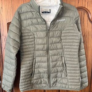 Magellan Outdoors Women's Quilted Puffer Jacket in Sage Green
